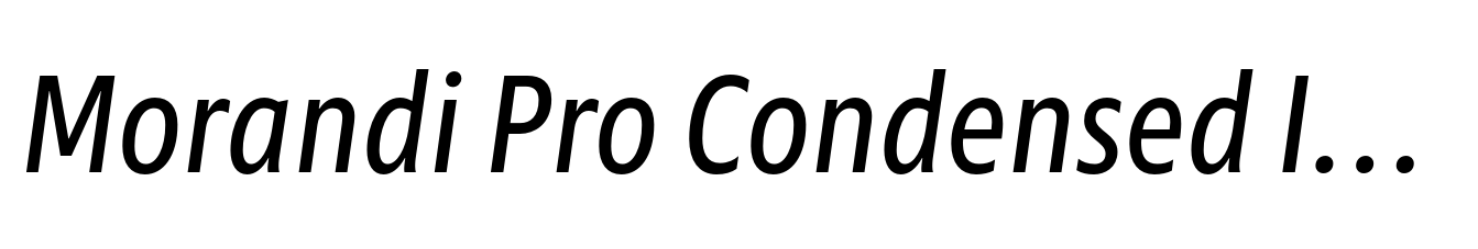 Morandi Pro Condensed Italic